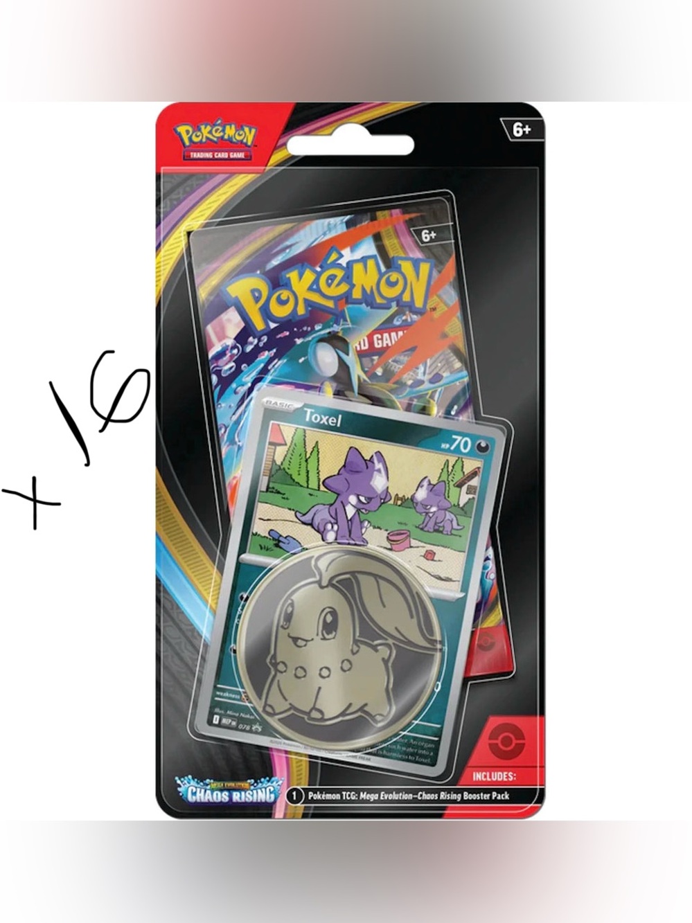 Factory Sealed Case Pokemon Chaos Rising Checklane Blister Box 16 Packs